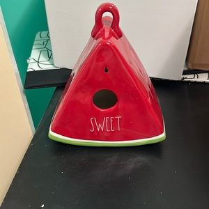 LIKE NEW Rae Dunn Watermelon Birdhouse